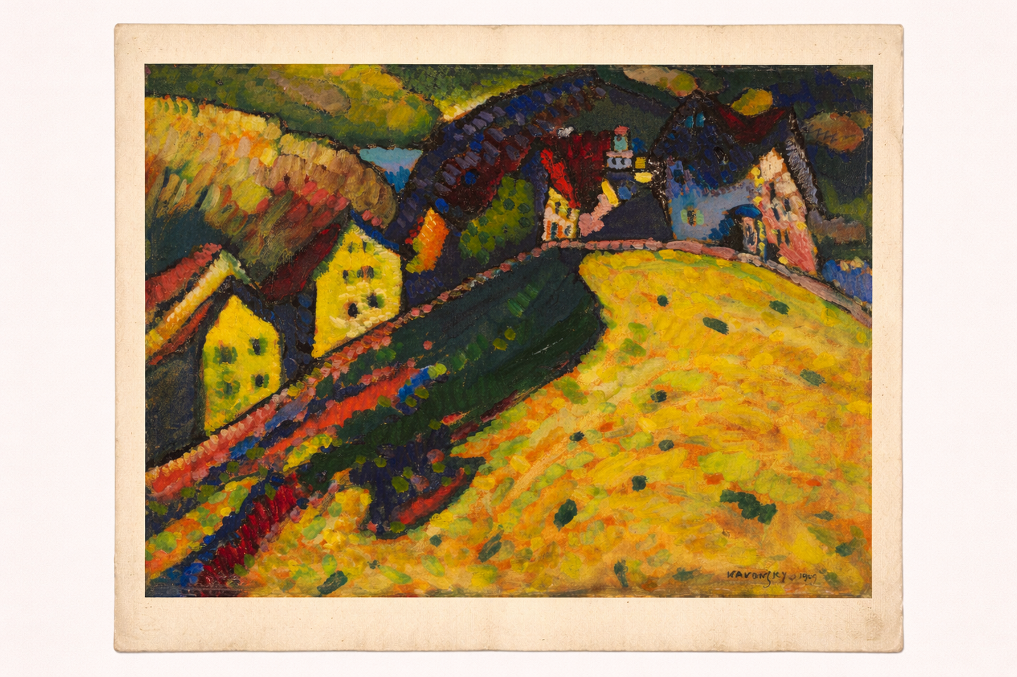 Vasily Kandinsky - Houses at Murnau, 1909