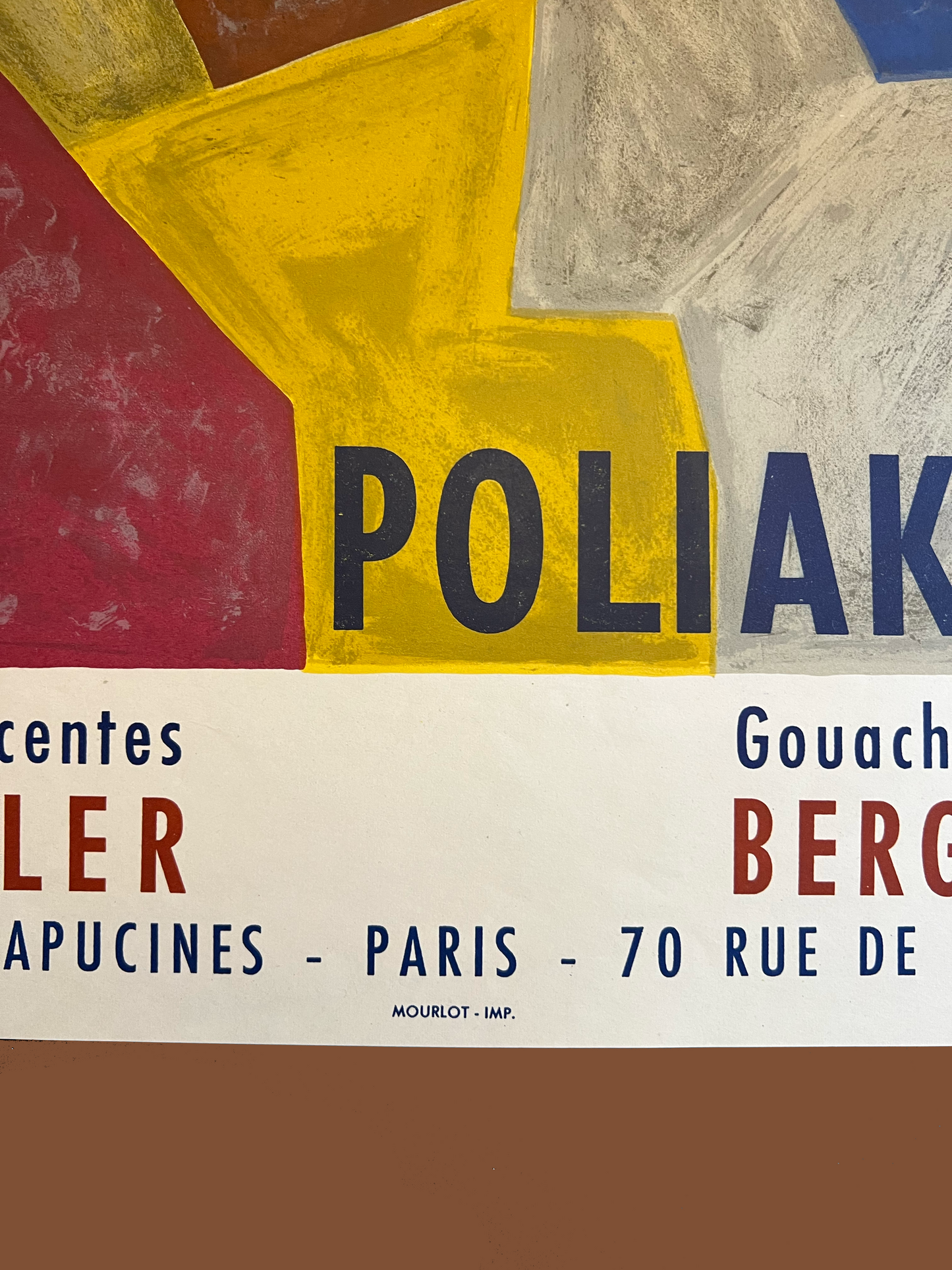 Serge Poliakoff 1959 Composition carmin, jaune, grise et bleue - Knoedler - Berggruen