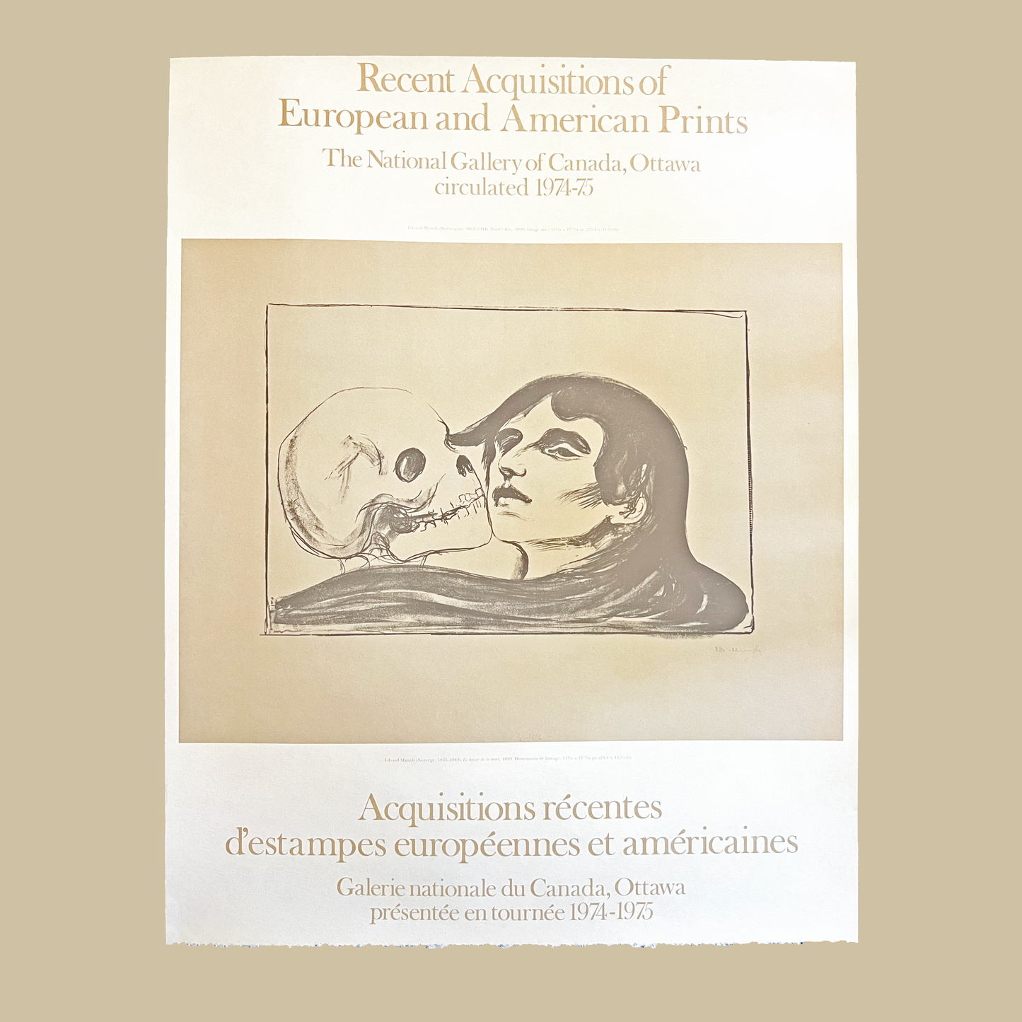 Edvard Munch 1974 National Gallery of Canada Poster