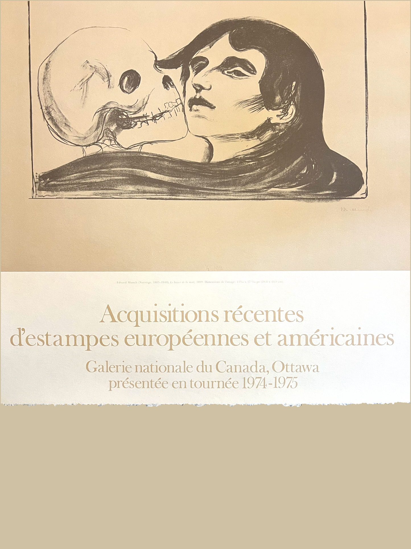 Edvard Munch 1974 National Gallery of Canada Poster