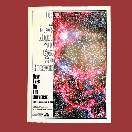 A Clear Night You Can See Forever 1987 McLaughlin Planetarium Poster
