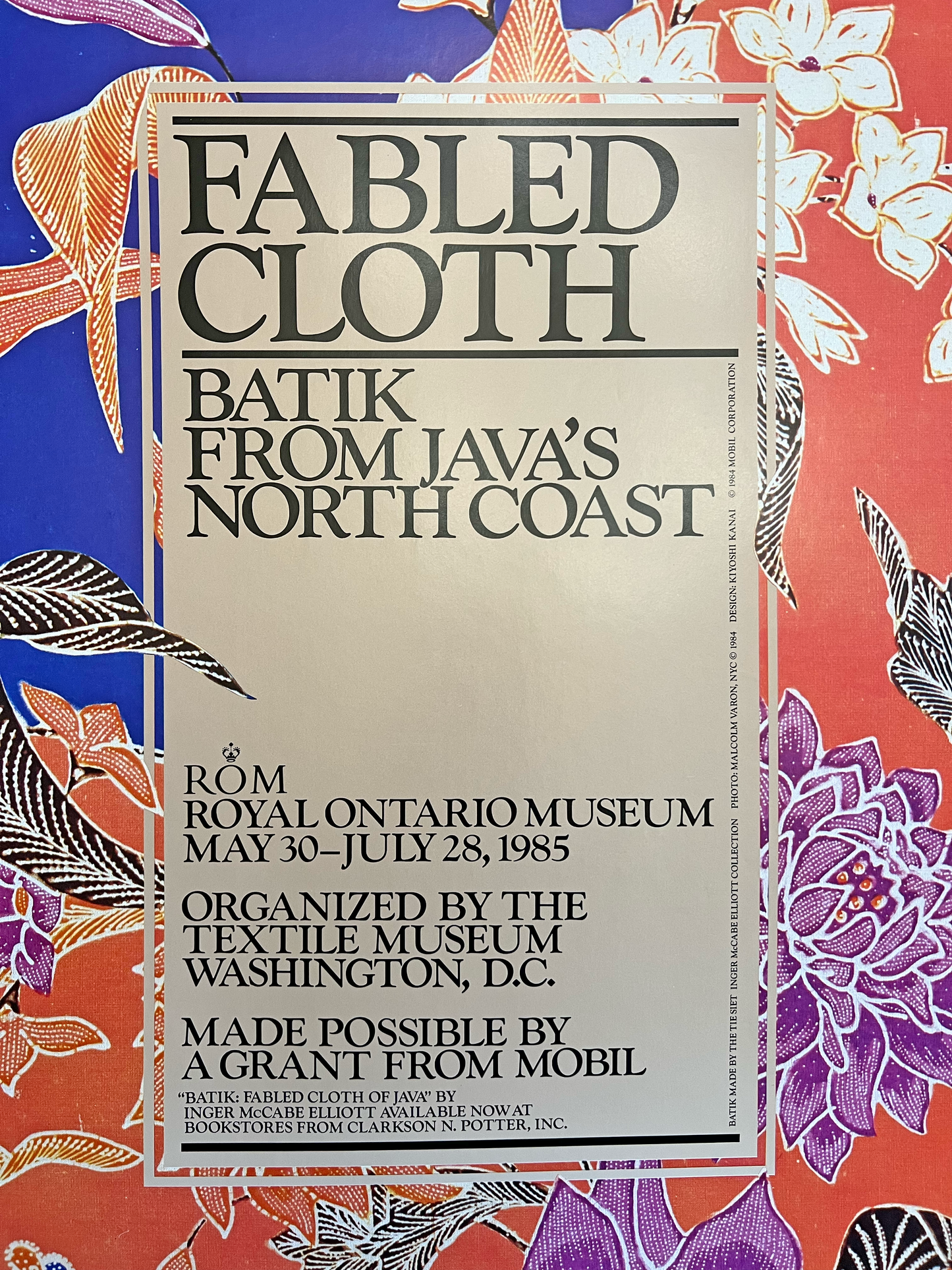Fabled Cloth 1985 Royal Ontario Museum Poster