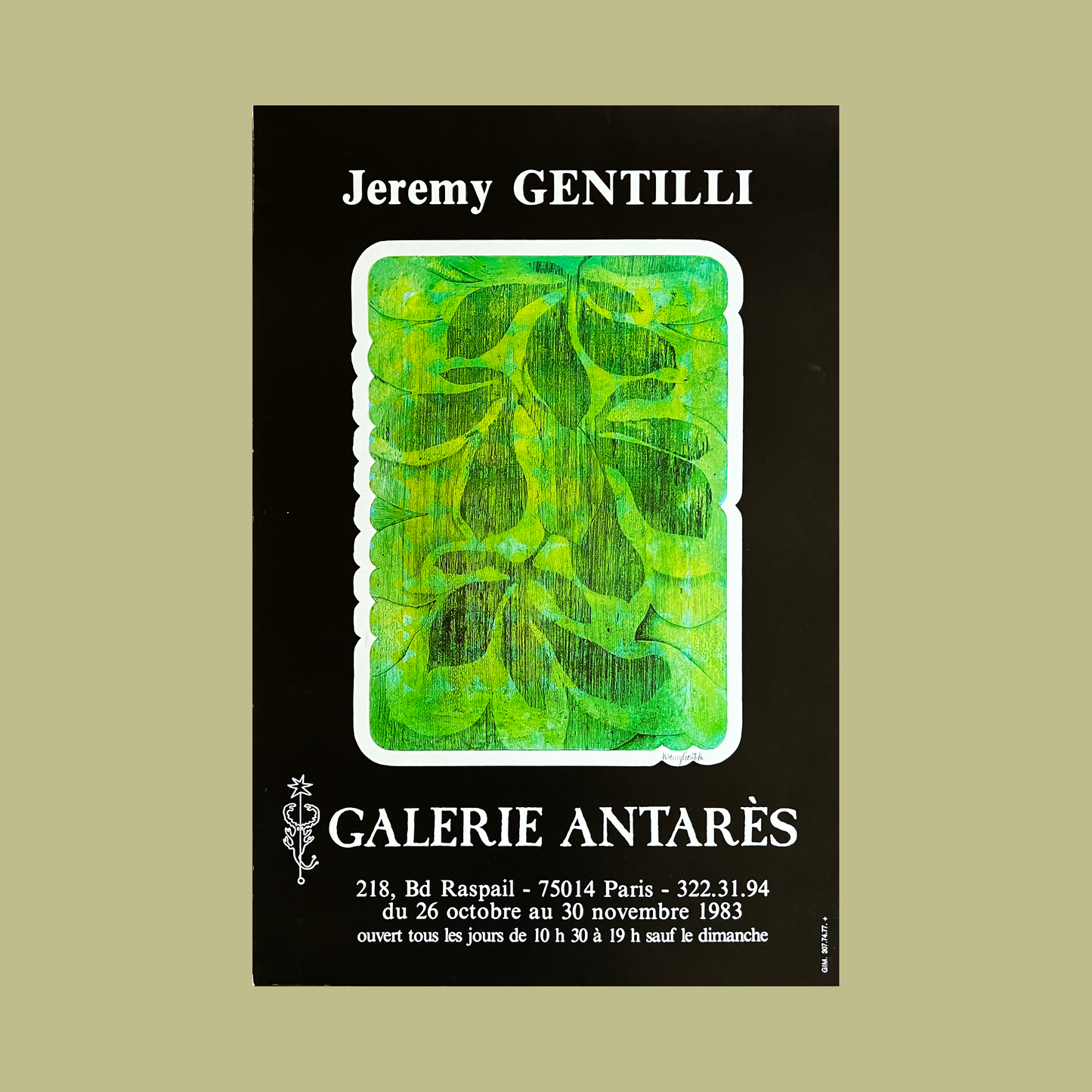 Jeremy Gentilli 1983 Galerie Antares Poster