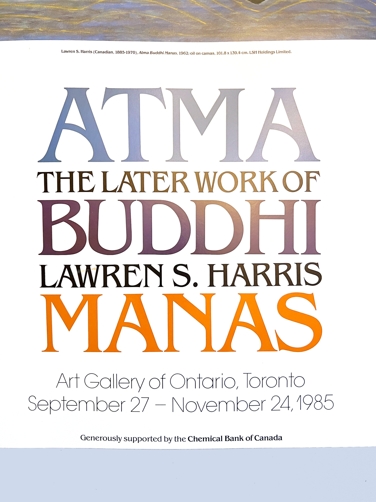 Lawren Harris 1985 Art Gallery of Ontario Poster